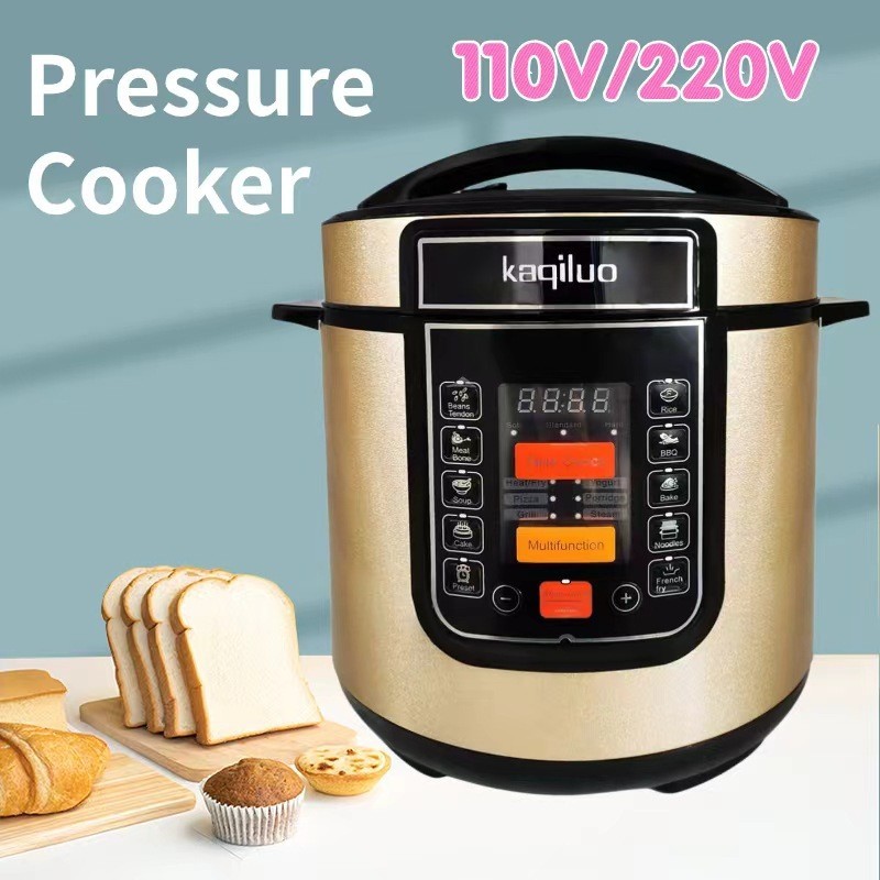 定制110V/220V英文电压力锅家用多功能跨境外贸欧规5L6L高压力锅图3