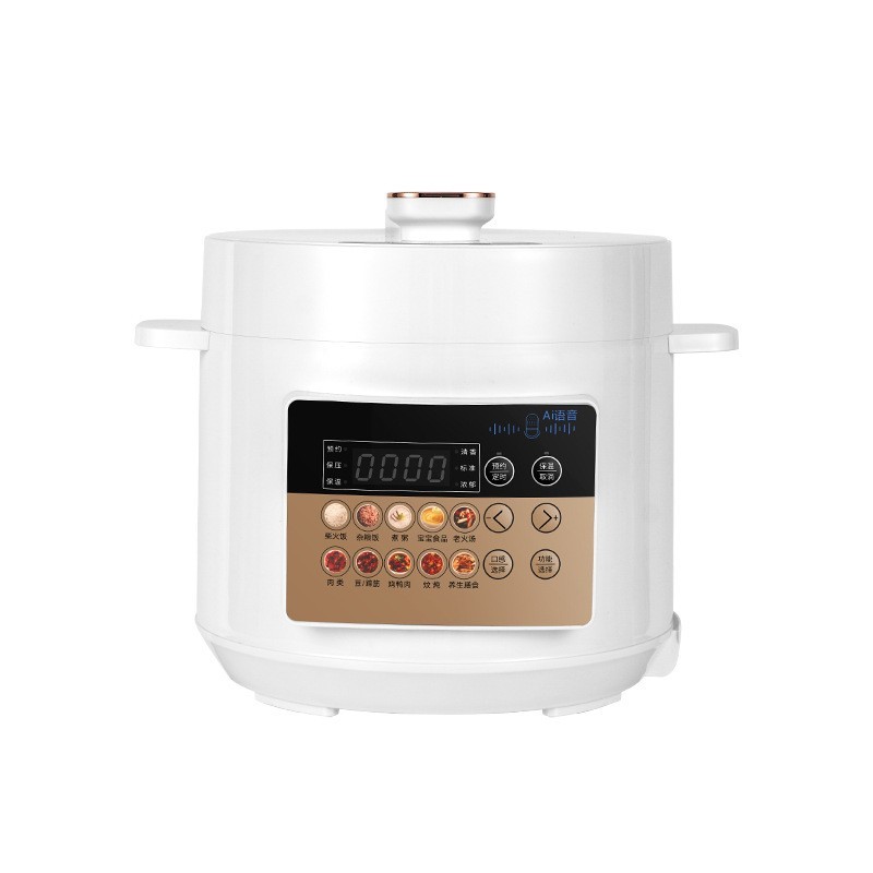 工厂定制AI语音电压力锅家用无涂层纯陶瓷内胆大容量4.5升压力锅图5