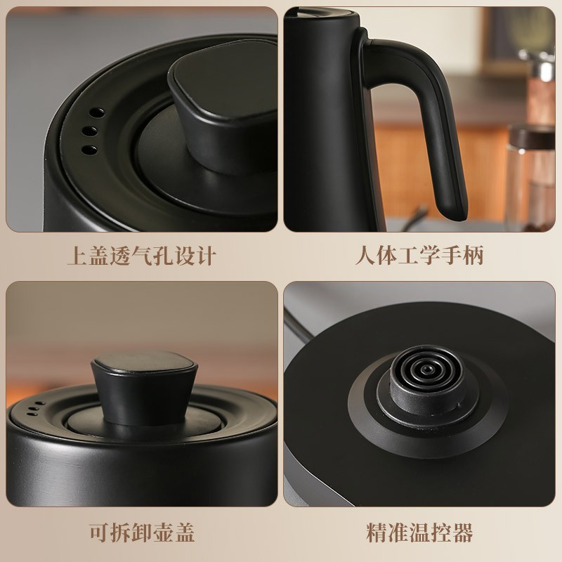 定制跨境智能电热水壶细长嘴鹅颈壶英文外贸110V220V手冲咖啡水壶图3
