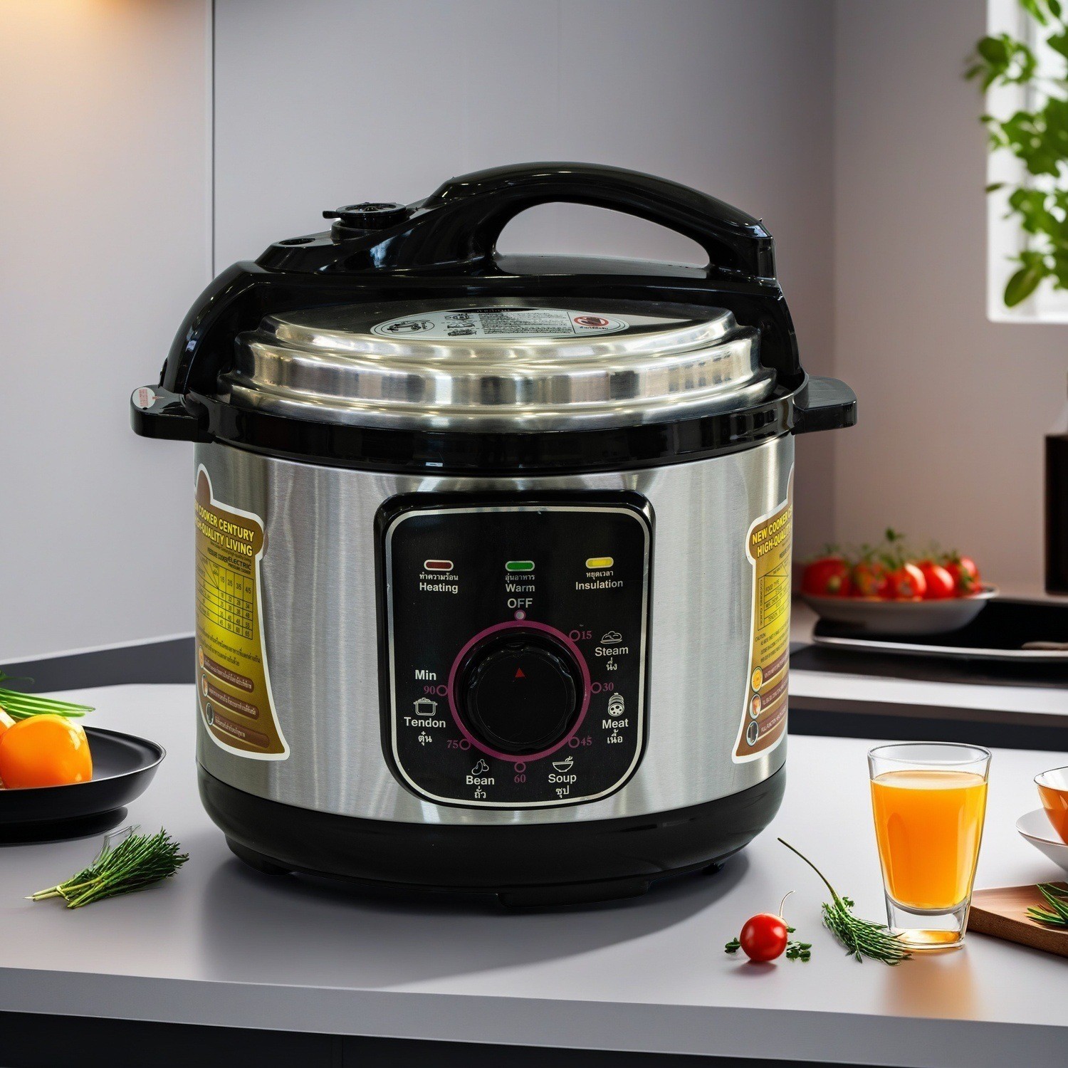 跨境110V美规家用3-4人高压电饭锅6升双胆多功能全自动电高压锅图3