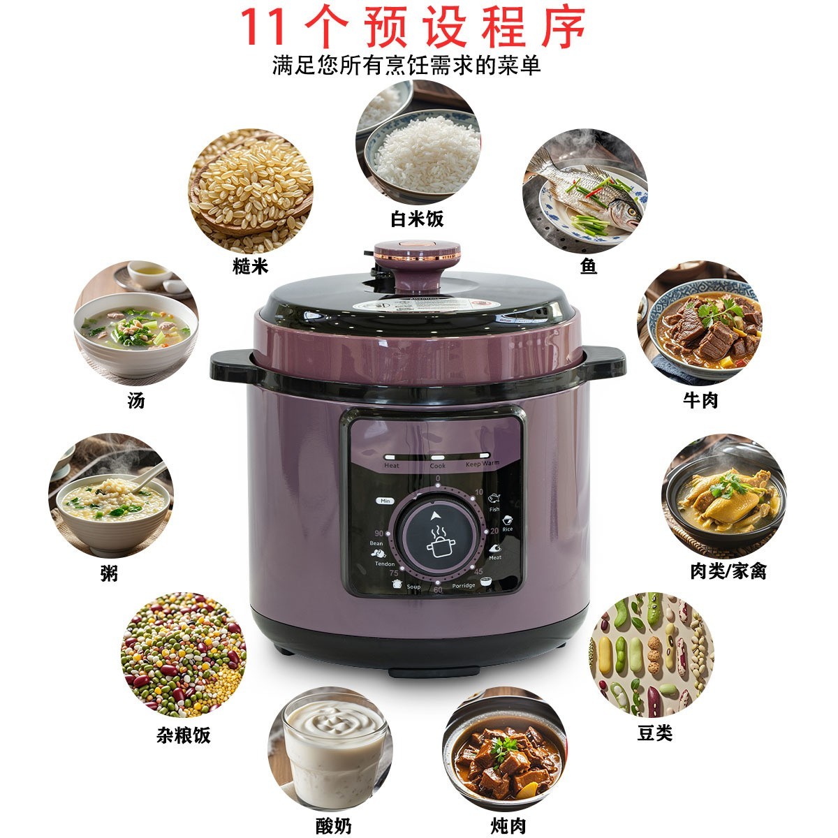 OEM跨境110V美规商用多功能电饭煲智能6升大容量不粘锅电压力锅图2