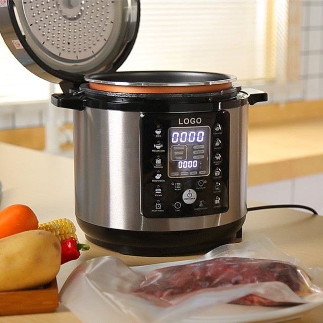 定制电压力锅家用双数码多功能5L-6L智能高压锅出口压力锅图3