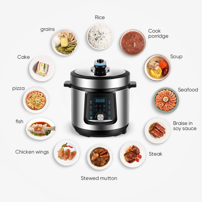定制家用电压力锅5L-6L智能大容量厨房多功能自动高压锅外贸工厂图4