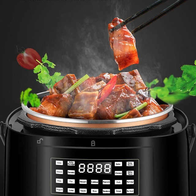 跨境源头工厂电压力锅3L容量家用自动智能电饭煲高压锅1-3人电锅图2