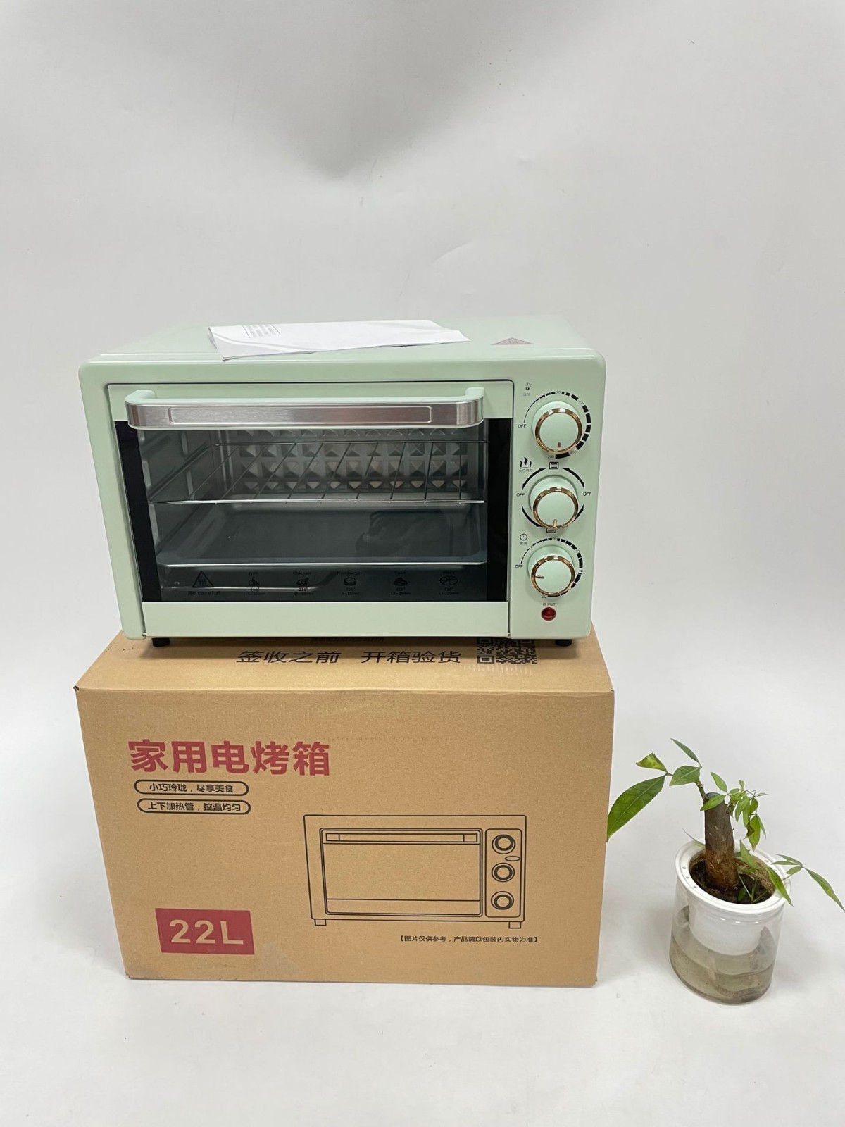 22升定制全自动大容量迷你机械式蒸烤小型烤按键式卧式电烤箱烘焙图5