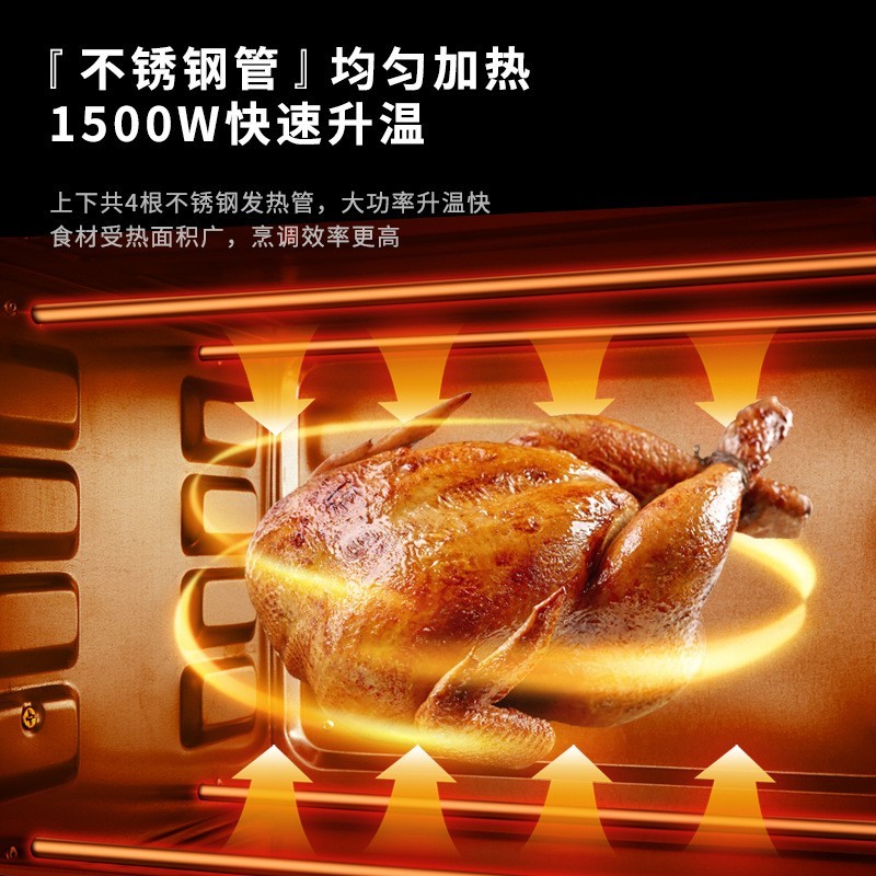 烤箱家用烘焙专用多功能电烤箱22L升大容量烧烤出口英文版图3