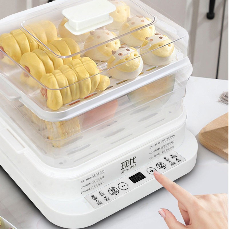 电蒸锅家用三层大容量蒸笼多功能蒸煮炖一体锅电蒸箱早餐机厂家图4