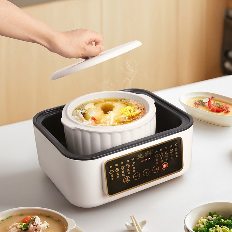 跨境电蒸锅多功能家用三层新款大容量不锈钢蒸煮炖一体2025蒸汽锅图3