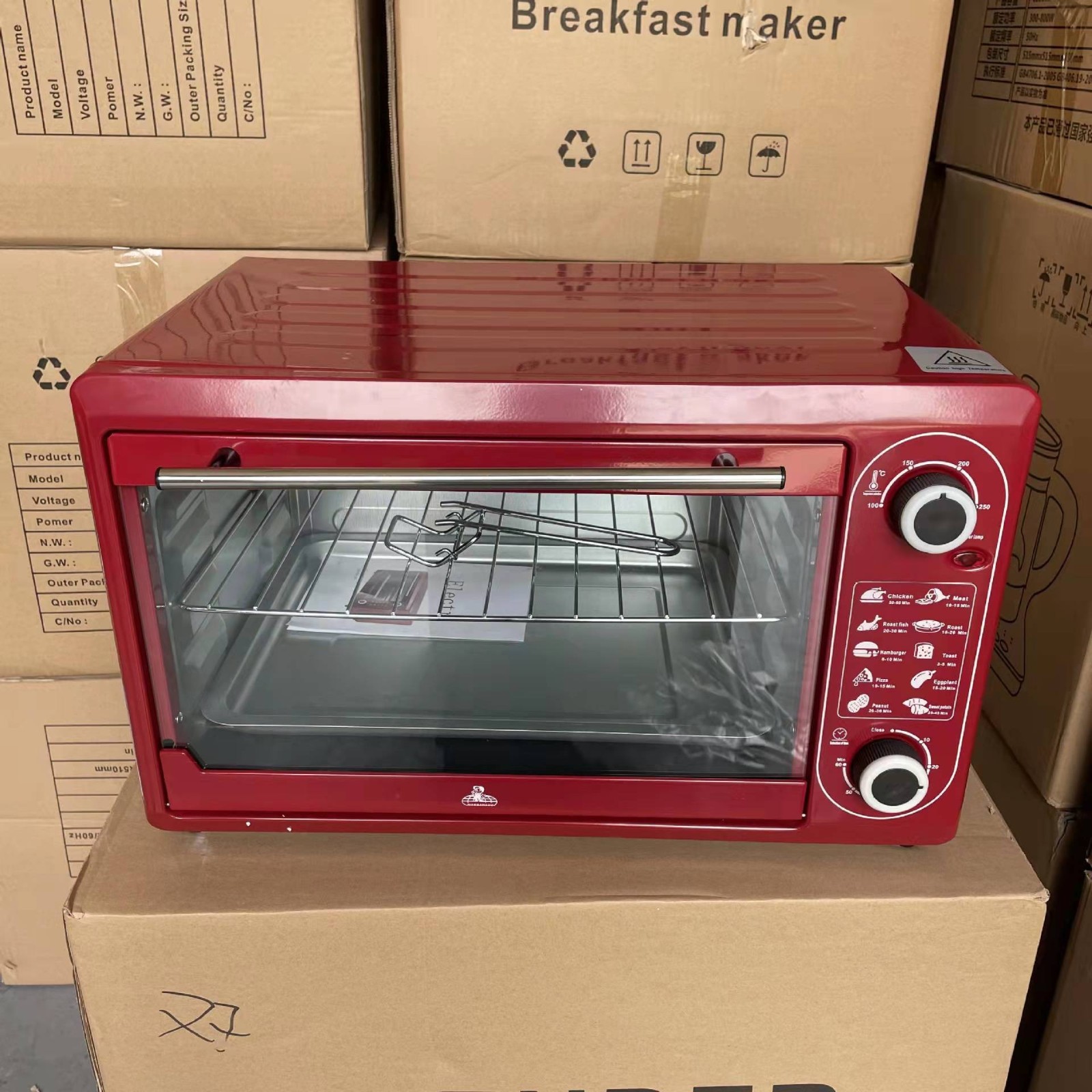 厂家定制网红电烤箱 48升家用智能大容量多功能电烤箱图6