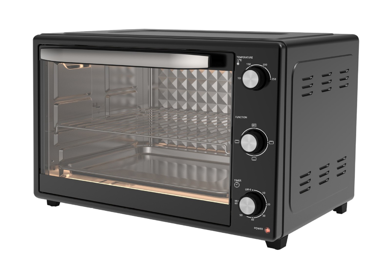 家用多功能电烤箱60L大容量定时温控源头工厂跨境专供出口图4