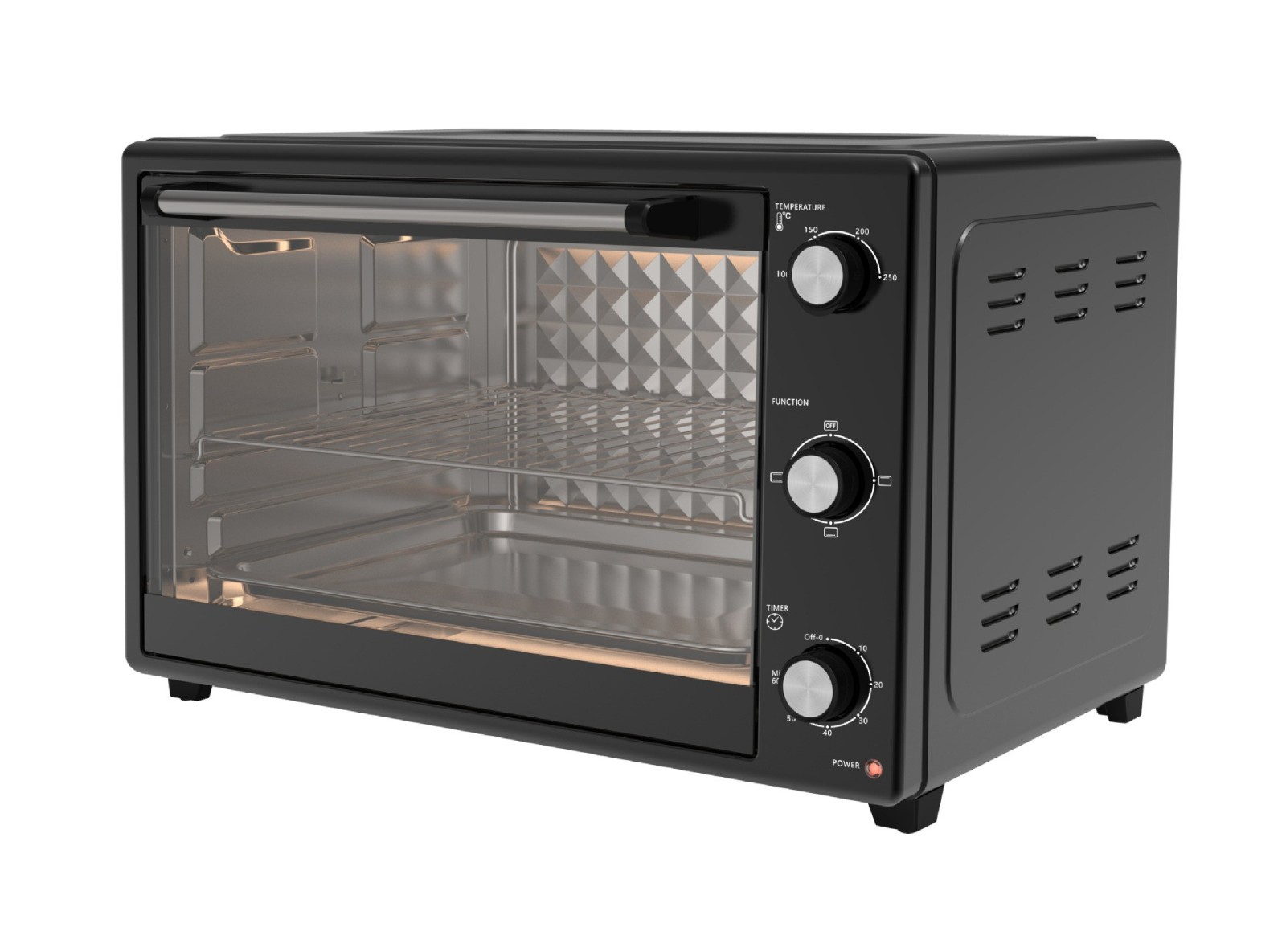 家用多功能电烤箱60L大容量定时温控源头工厂跨境专供出口图5