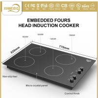 定制4头电磁炉电陶炉嵌入式大功率旋钮多头美标英文厨房电器