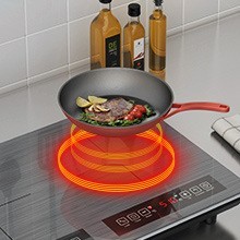 双头电磁炉大功率家用H66双灶拉丝面板黑晶板厂家一体灶火锅炉图2