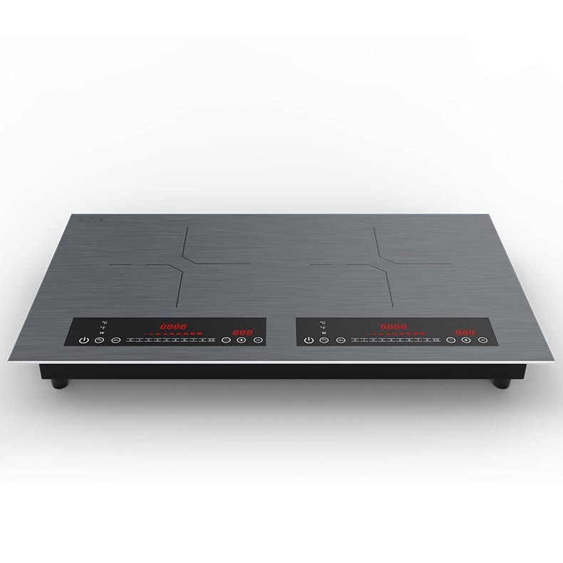 双头电磁炉大功率家用H66双灶拉丝面板黑晶板厂家一体灶火锅炉图5