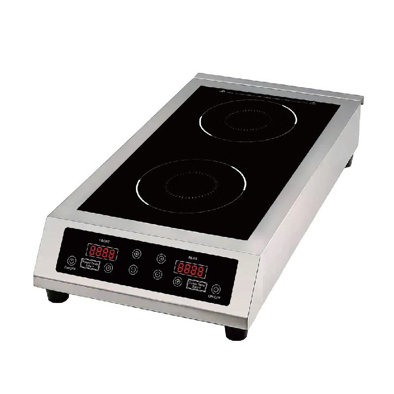 电磁炉3500W猛火灶双头双灶酒店食堂餐厅专用炉图2