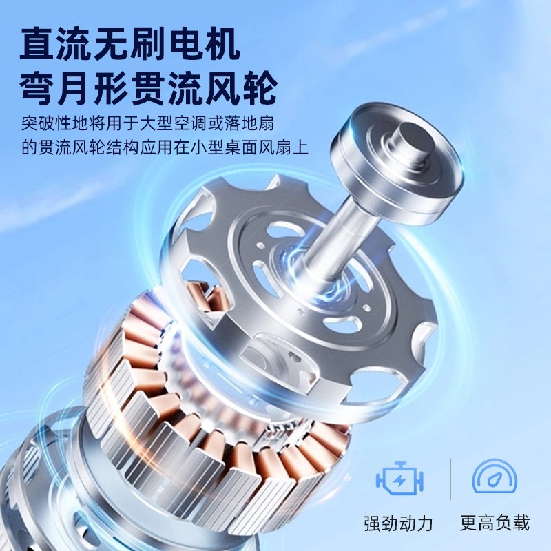 台式喷雾风扇手持折叠桌面大风力USB充电便携式迷你小风扇加湿图3