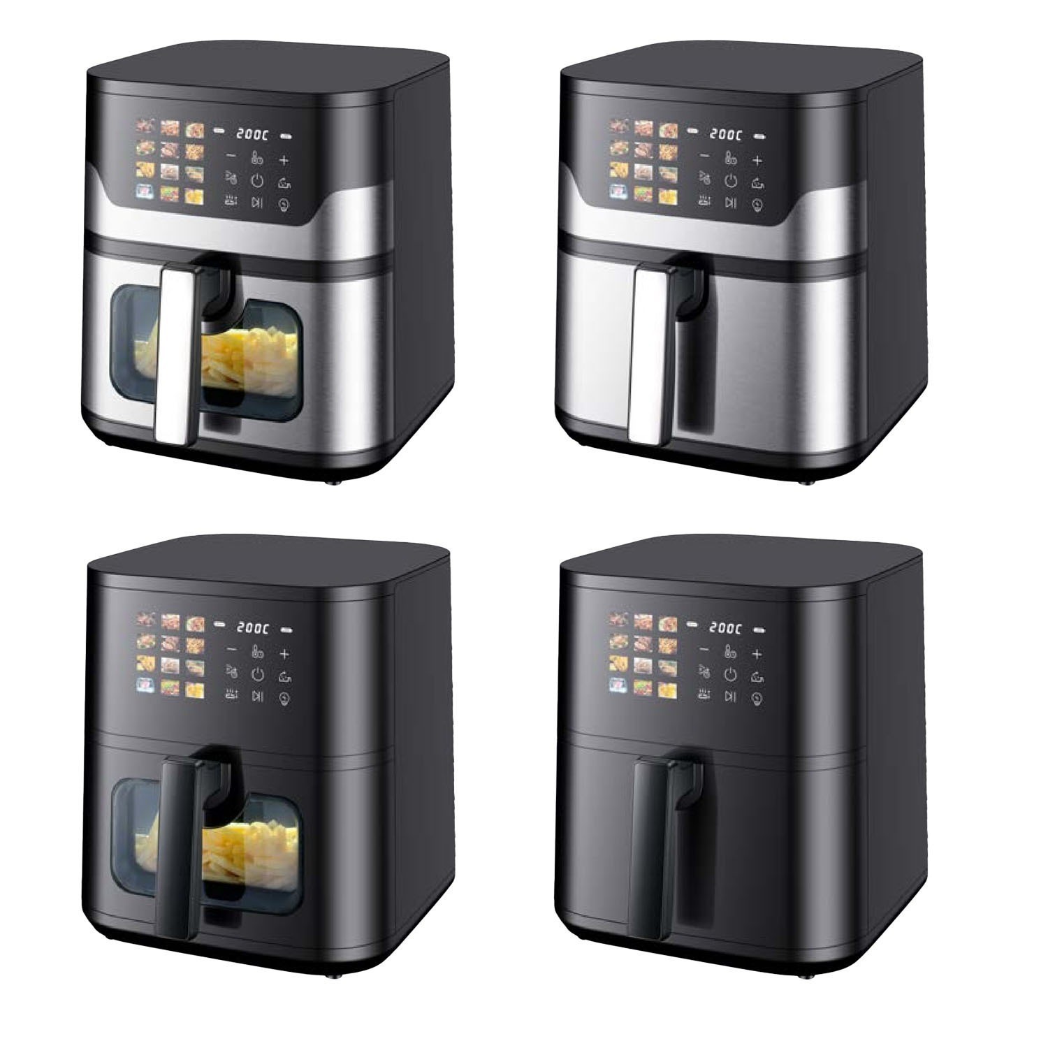 跨境空气炸锅家用新款大容量可视多功能烤箱一体空气电炸锅烹饪机图2