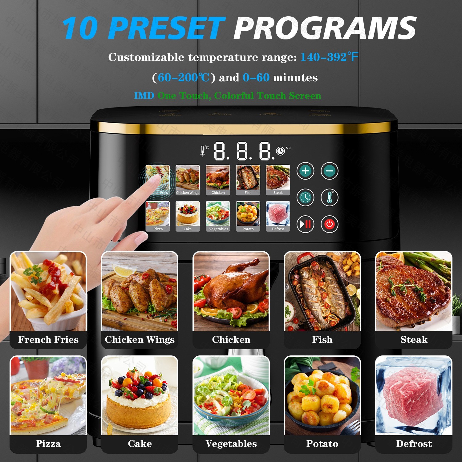 跨境精选新款高颜值Airfryer家用大容量多功能智能微波炉空气炸锅图3