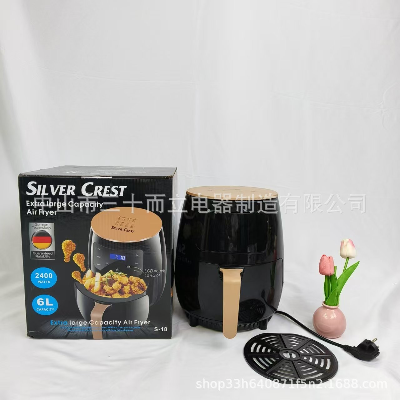 出口6L Air fryer多功能智能触屏烤箱大容量空气炸锅电炸锅薯条机图5