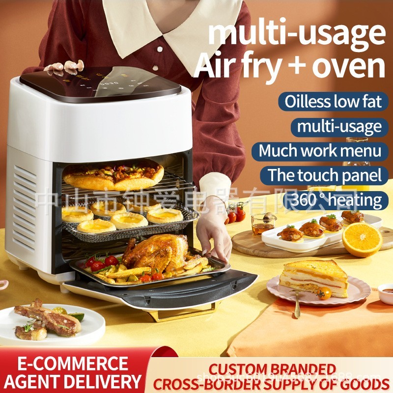 空气炸锅 15L大容量油炸锅全自动中英4.5L文空气炸锅外贸出口110V图3