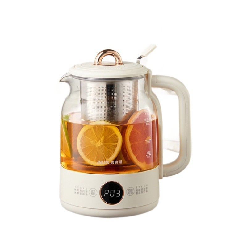 OEM定制全玻璃养生壶2024新款家用多功能煮茶器办公室烧水壶花茶图5