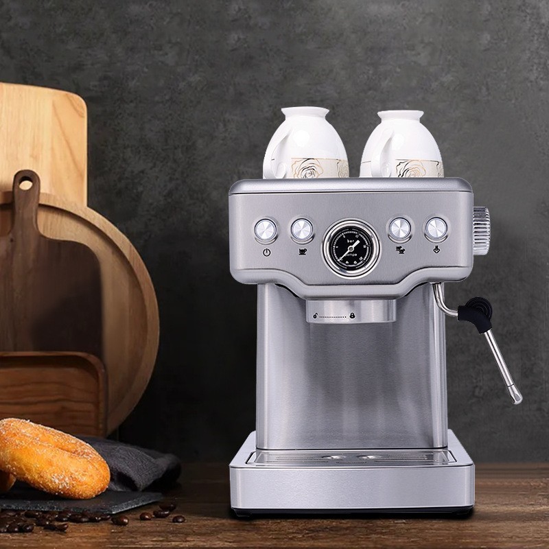 15BAR 家用半自动意大利式咖啡机 高压泵蒸汽打奶泡压力式咖啡机图2