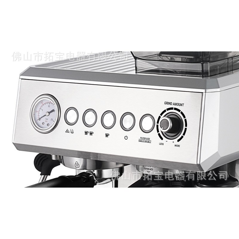 Coffelady 带研磨意式浓缩咖啡机磨豆煮咖啡二合一附带可视压力表图4