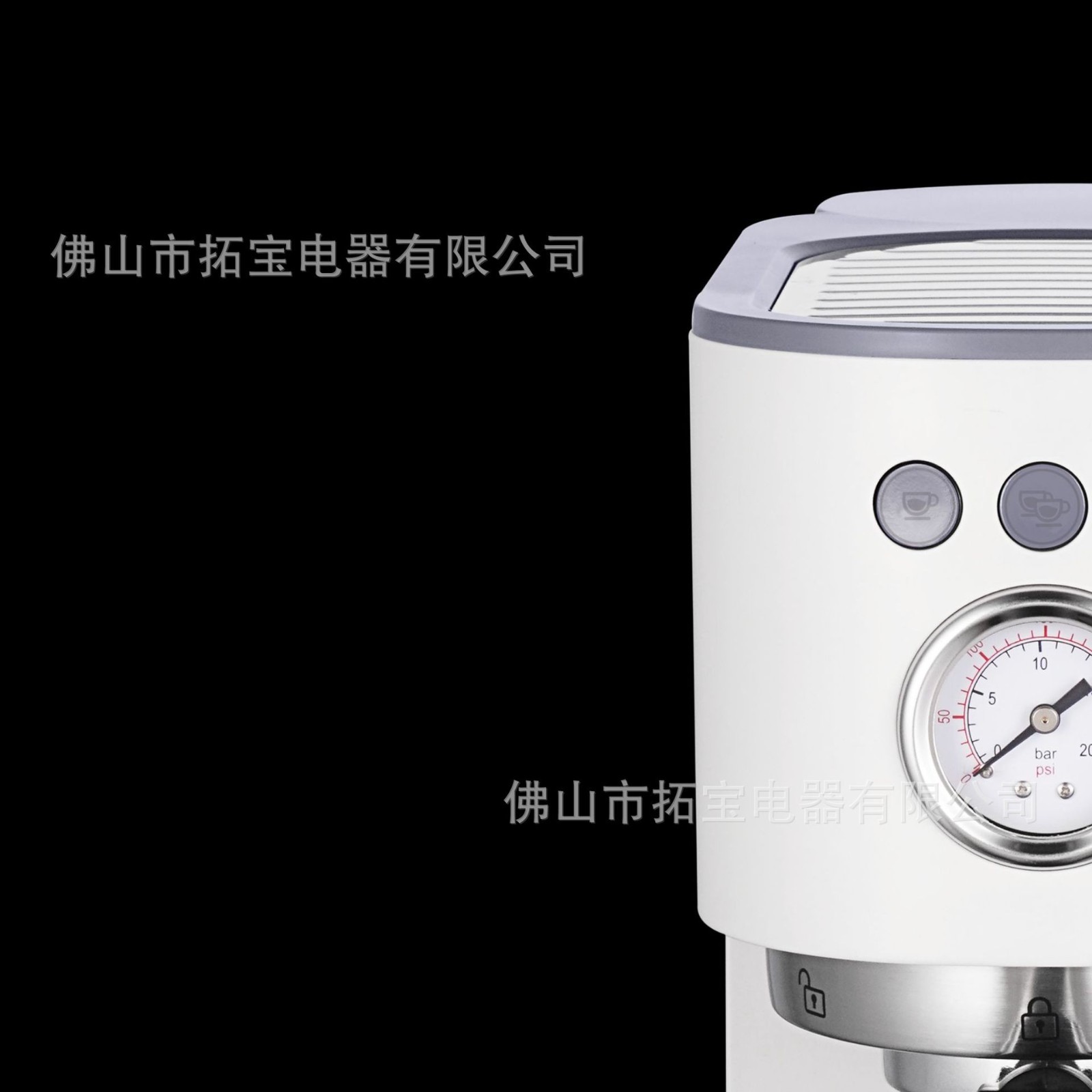 Coffelady 20bar意式浓缩咖啡机 带压力表的按钮控制泵压式咖啡机图3