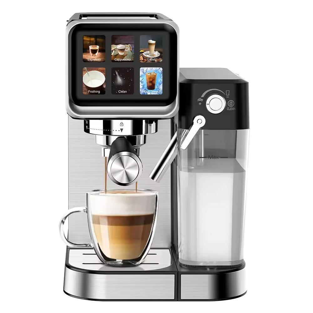 跨境意式咖啡机家用半自动泵压式带研磨一体机浓缩咖啡机图3