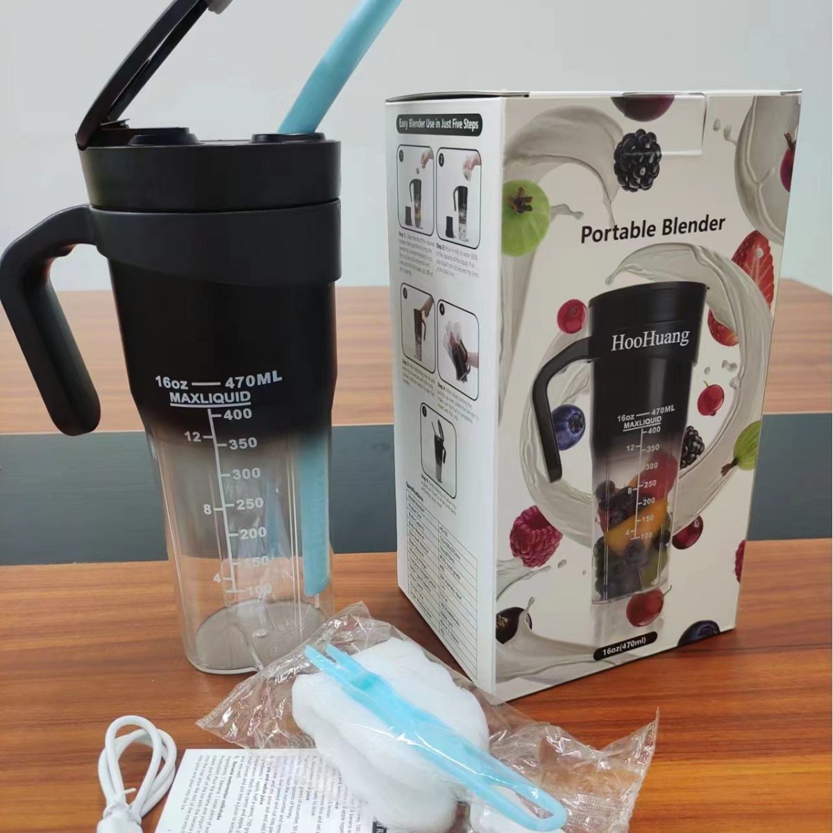 榨汁机小型便携式果汁机充电迷你电动果汁杯跨境榨汁杯图4