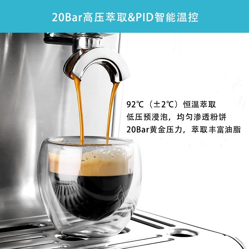 半自动意式浓缩咖啡机 外贸半自动研磨一体咖啡机coffee machine图2
