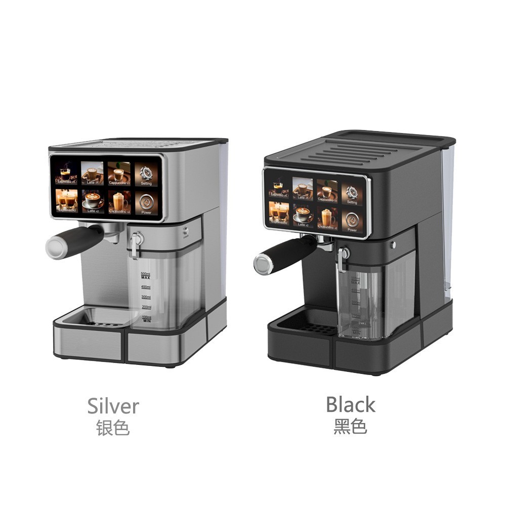 外贸咖啡机带奶罐半自动家用触屏意式浓缩咖啡机泵压式高压萃取图4