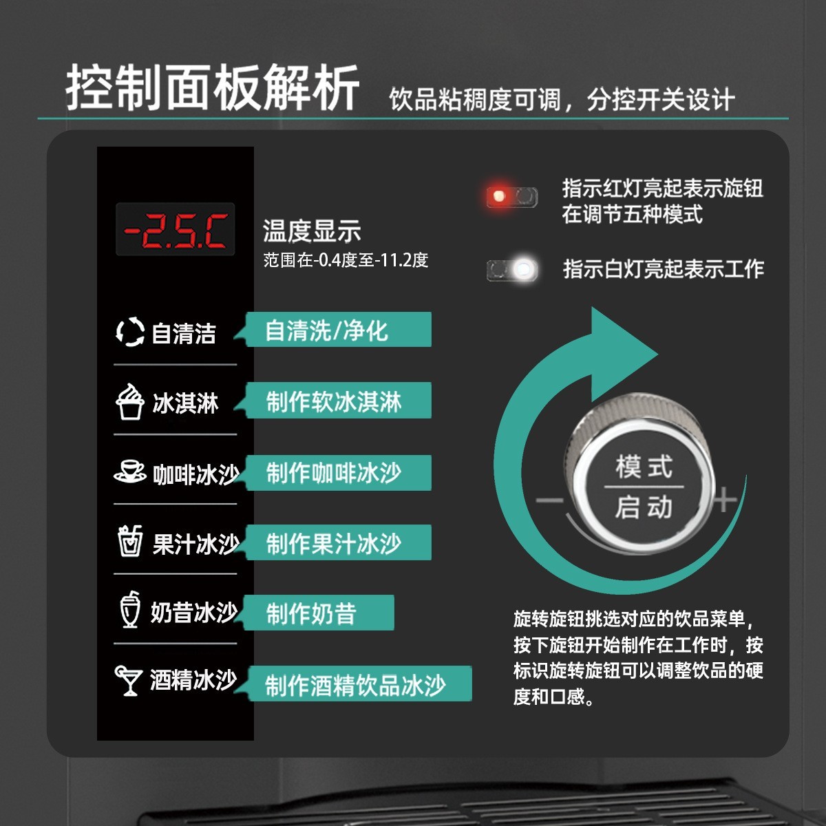 雪融机家用小型商用冷饮机奶昔冰淇淋机全自动制冰机冰沙机雪泥机图4