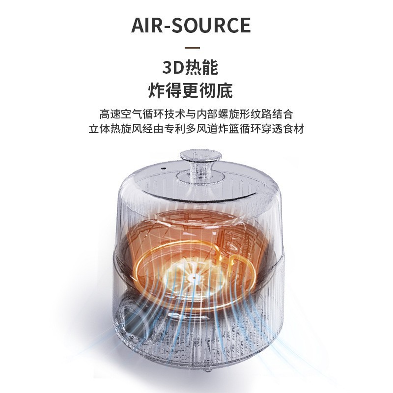 新一代可视空气炸锅5L大容量图2