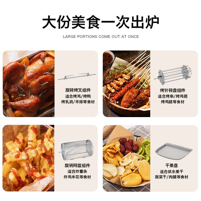 新一代可视空气炸锅12L大容量图3