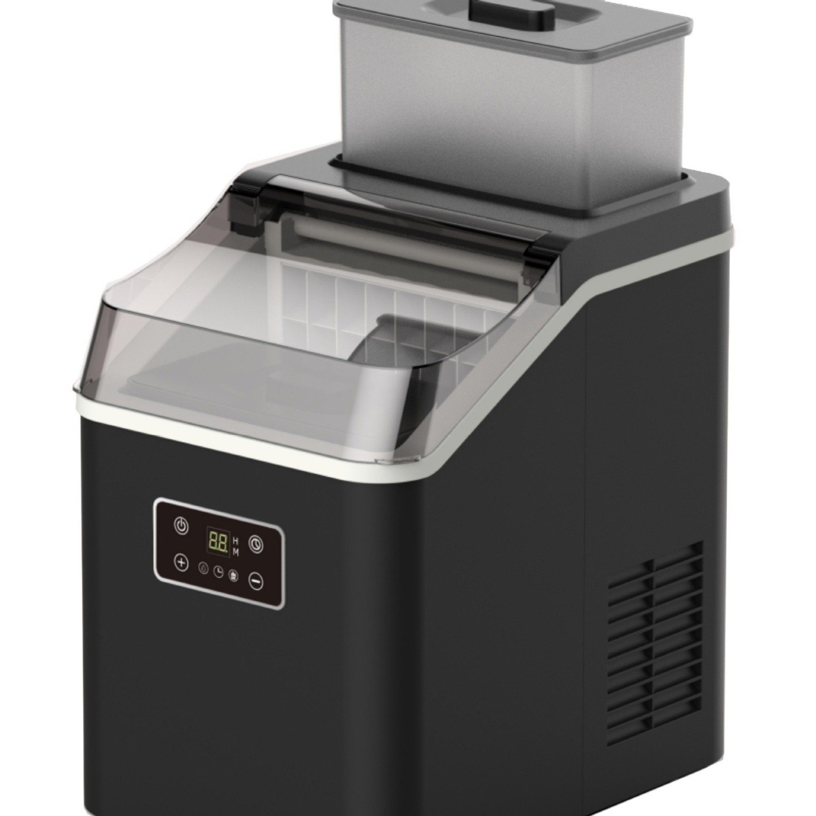 自吸制冰机小型上置水箱水桶自清洁方冰块制作机冰粒机静音图2