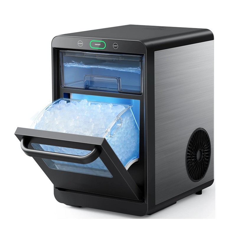 家用台式制冰机每天生产44磅鹅卵石形状冰块 带可拆卸的水箱冰篮图3