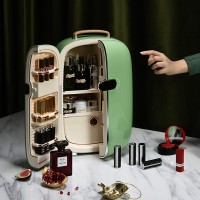 定制美妆冰箱 12L复古手提冰箱 双门数显迷你化妆品冰箱定制