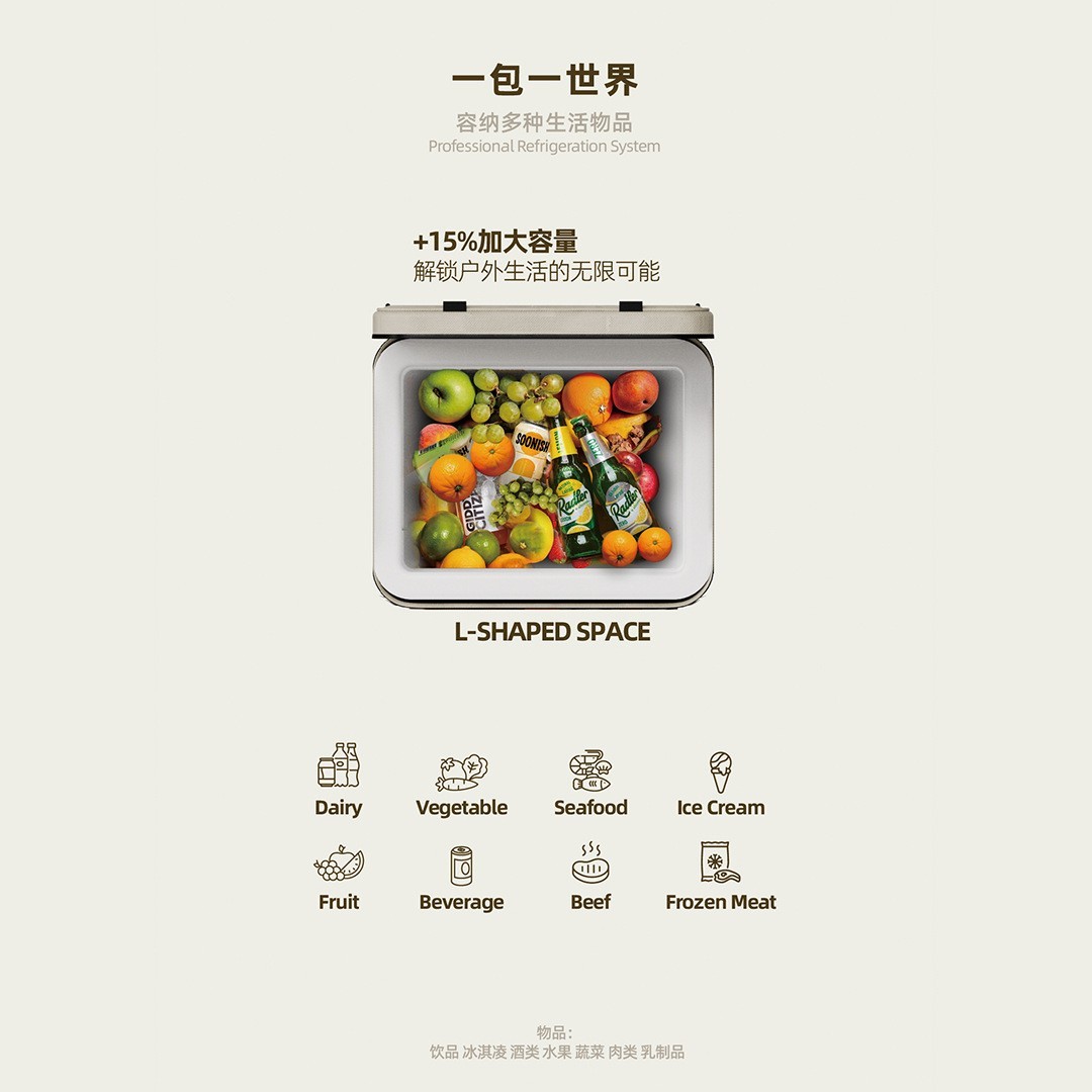 充电宝供电车载冷却器PU皮革背包式小型冰箱大货车经销商礼品定制图3