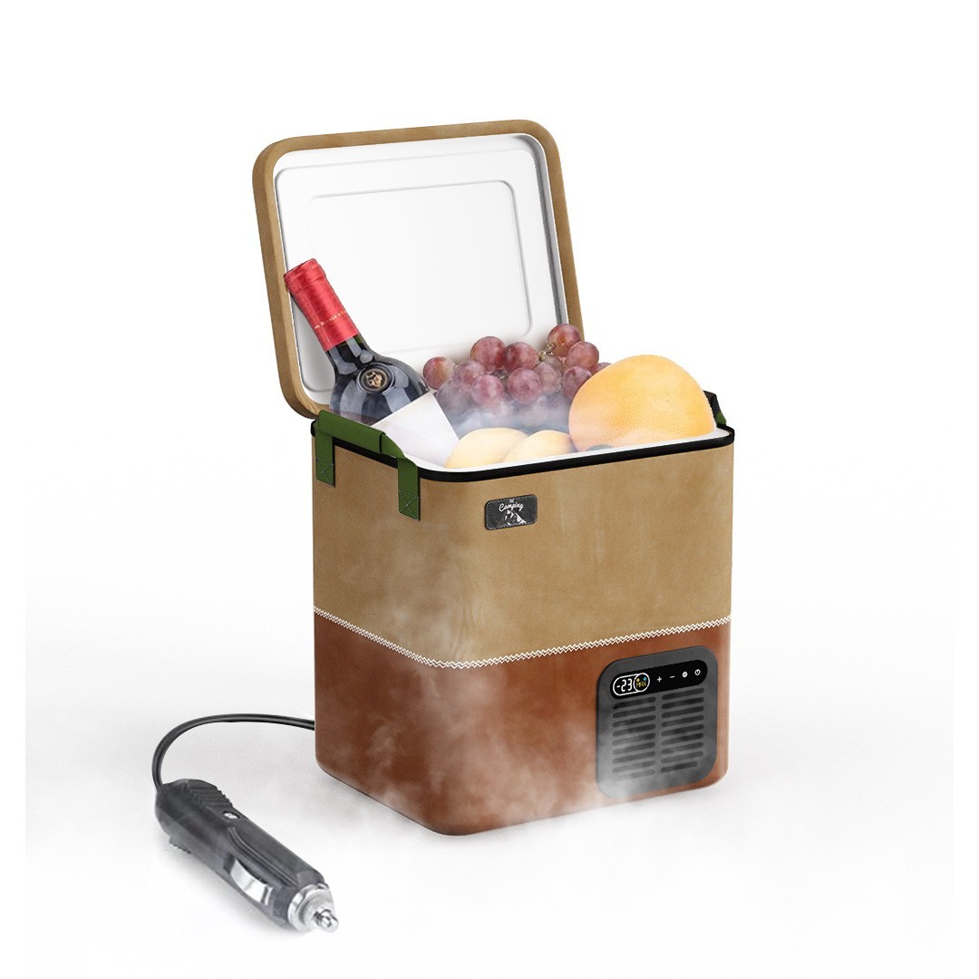 充电宝供电车载冷却器PU皮革背包式小型冰箱大货车经销商礼品定制图5