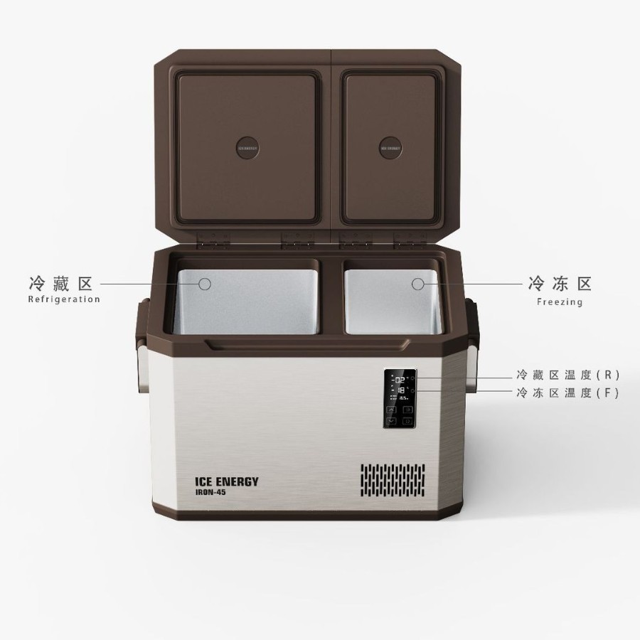 ODM定制长途货车压缩机冰箱48升金属面板冷冻冷藏双温区户外冰箱图5