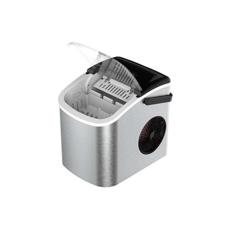 mini制冰机家用冰块制作机学生宿舍1.2升迷你不锈钢款冰粒机碎冰图5