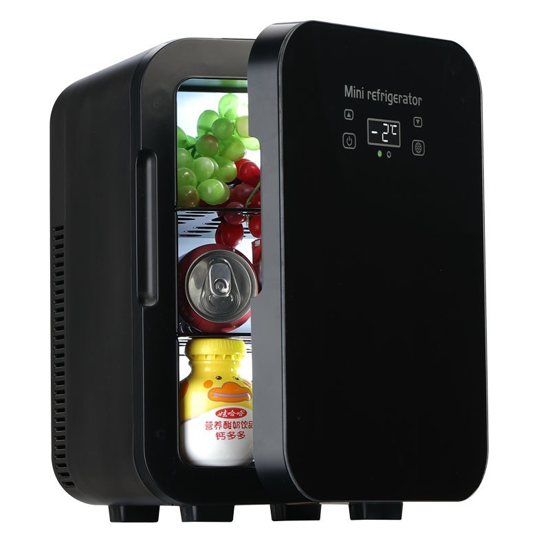 跨境10升数显温控面板车家两用冷暖两用冷藏加热小型车载冰箱图2