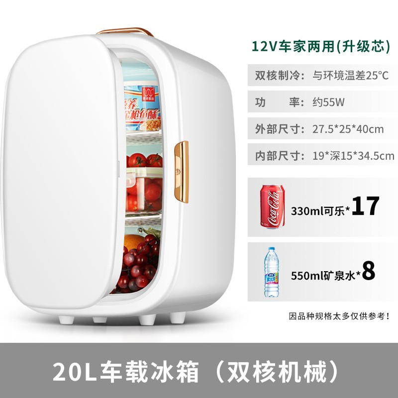 迷你冰箱车载冰箱车家两用化妆品学生宿舍便捷式小型20L图2
