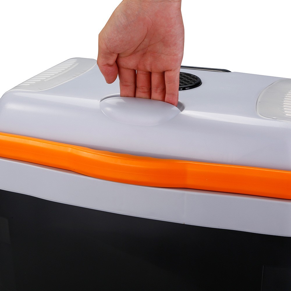 户外车载冰箱车家两用28L半导体野营冷热保温箱12v滚轮PU发泡便携图3