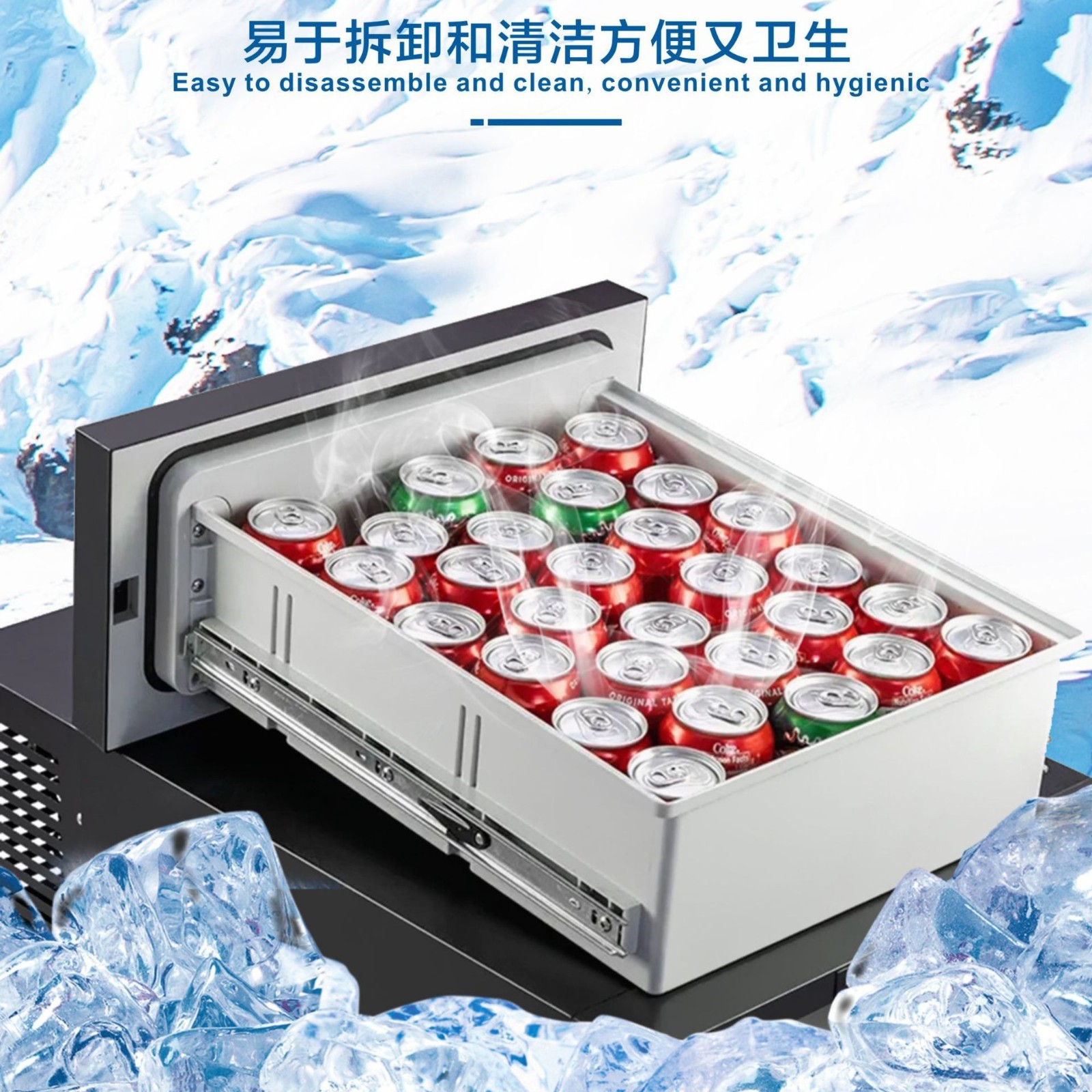 加工定制24L卡车抽屉式压缩机车载冰箱3种安装方式低噪音强制冷冻图2