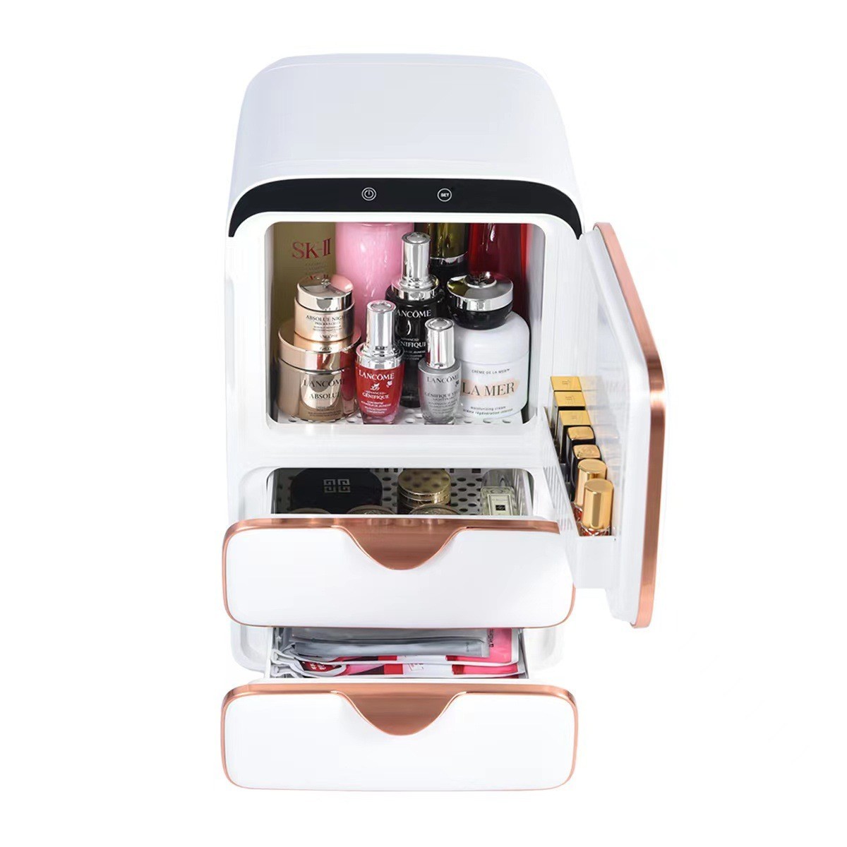 定制外贸16L家用化妆品冷藏美容冰箱 迷你便携式护肤美妆冰箱图3