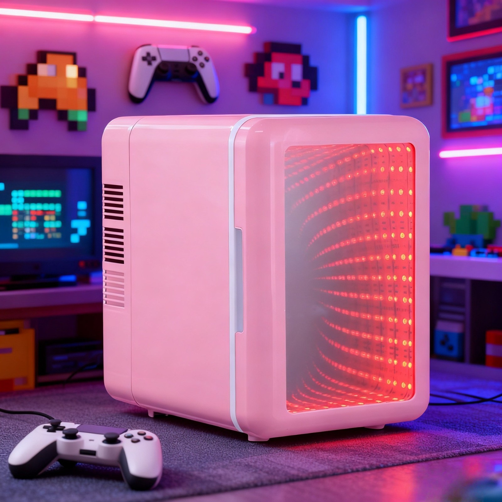 4L美妆冰箱隧道灯迷你冰箱跨境热销礼品冰箱节能静音小冰箱图2