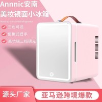 美妆冰箱110V美规跨境电商礼品12V冷热两用6L车家小冰箱