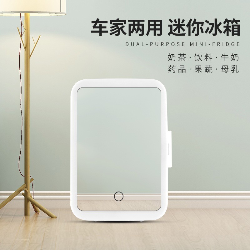 实用小型车载冰箱 高颜值镜面冰箱 家车两用冰箱图3